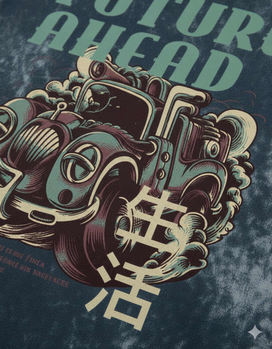 Unisex Acid Washed Oversized Tee |FUTURE AHEAD